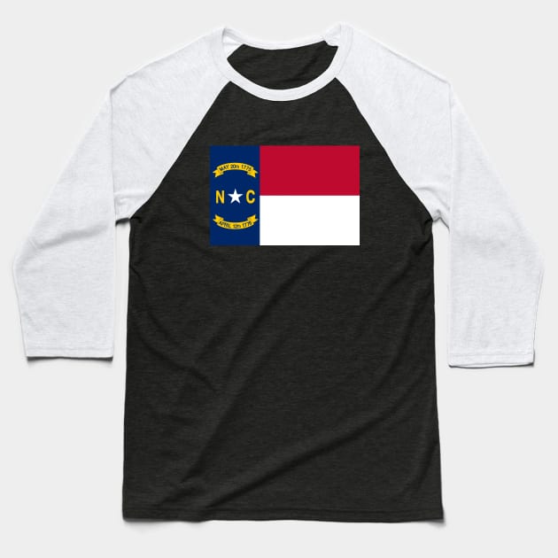 Flag of North Carolina Baseball T-Shirt by brigadeiro